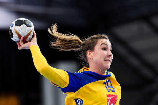 Sveriges Anna Lagerquist i kvartsfinalen mellan Sverige och