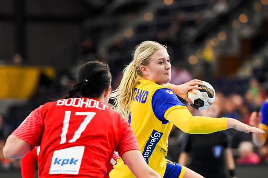 Sveriges Hanna Blomstrand i kvartsfinalen mellan Sverige