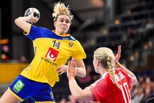 Sveriges Johanna Westberg i kvartsfinalen mellan Sverige