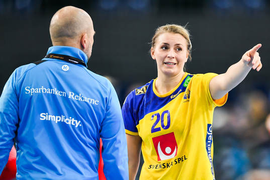 Sveriges Isabelle Gulldén i kvartsfinalen mellan Sverige