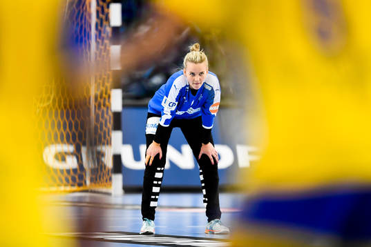 Danmarks målvakt Sandra Toft i kvartsfinalen mellan