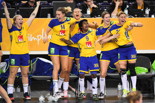 Sveriges Emma Fernis, Johanna Westberg, Ulrika Toft Hansen,