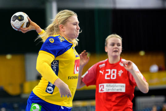 Sveriges Hanna Blomstrand i kvartsfinalen mellan Sverige