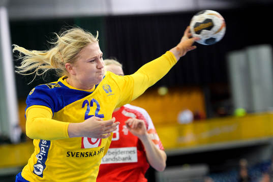 Sveriges Hanna Blomstrand i kvartsfinalen mellan Sverige