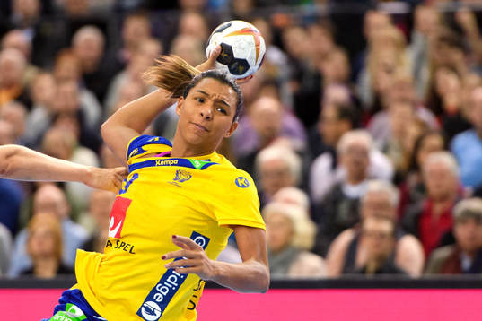 Sveriges Jamina Roberts i kvartsfinalen mellan Sverige och