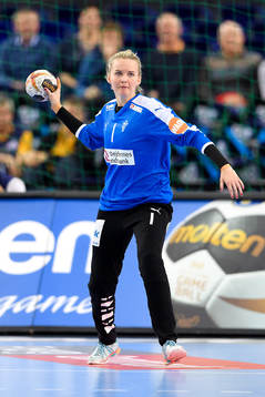 Danmarks målvakt Sandra Toft i kvartsfinalen mellan