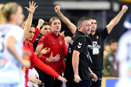 Montenegros förbundskapten Per Johansson i kvartsfinalen