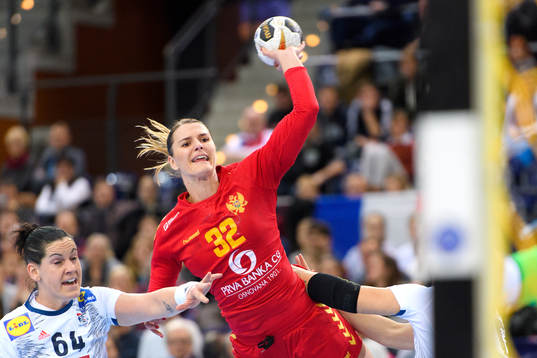 Montenegros Katarina Bulatovic i kvartsfinalen mellan