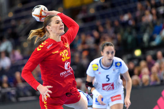 Montenegros Katarina Bulatovic i kvartsfinalen mellan