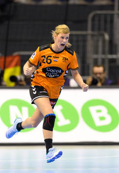 Nederländernas Angela Malestein jublar i kvartsfinalen