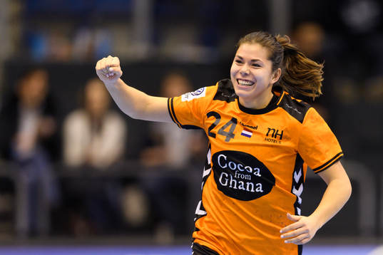 Nederländernas Martine Smeets jublar i kvartsfinalen