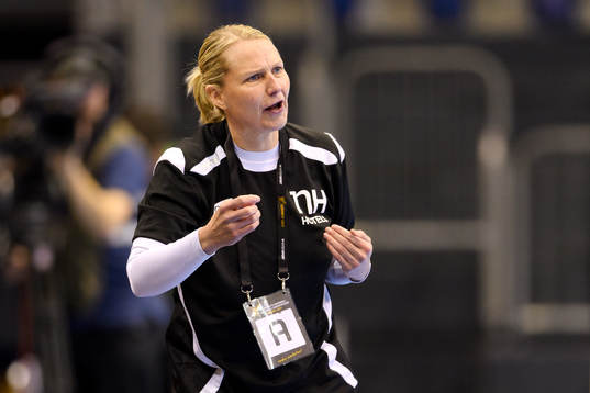 Nederländernas förbundskapten Helle Thomsen i