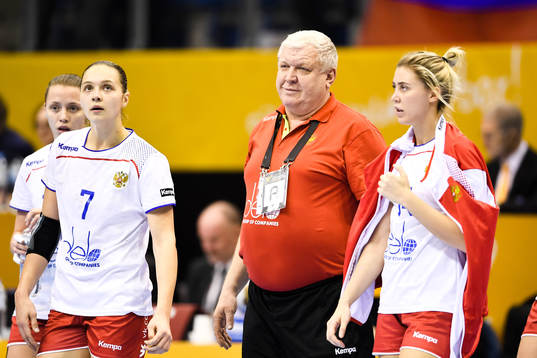 Rysslands förbundskapten Evgenii Trefilov  i kvartsfinalen