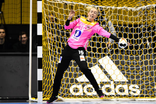 Norges målvakt Katrine Lunde  i kvartsfinalen mellan Norge