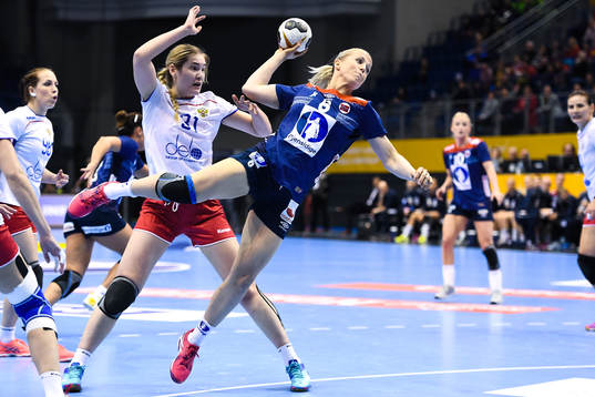 Norges Heidi Løke  i kvartsfinalen mellan Norge och
