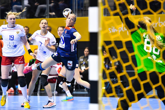Norges Heidi Løke  i kvartsfinalen mellan Norge och