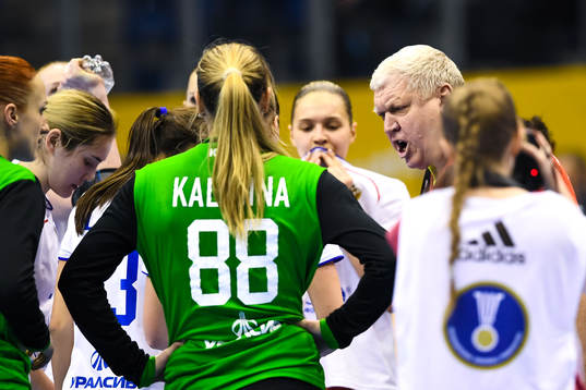 Rysslands förbundskapten Evgenii Trefilov i kvartsfinalen
