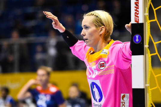 Norges målvakt Katrine Lunde i kvartsfinalen mellan Norge