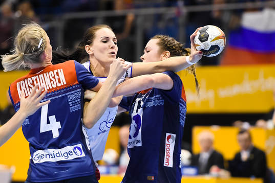 Norges Veronica Egebakken Kristiansen och Kari Brattset