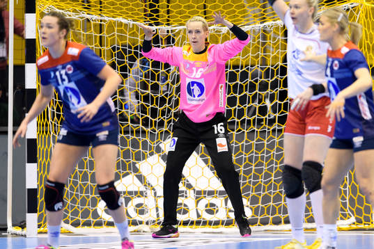 Norges målvakt Katrine Lunde i kvartsfinalen mellan Norge