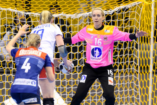 Norges målvakt Katrine Lunde i kvartsfinalen mellan Norge