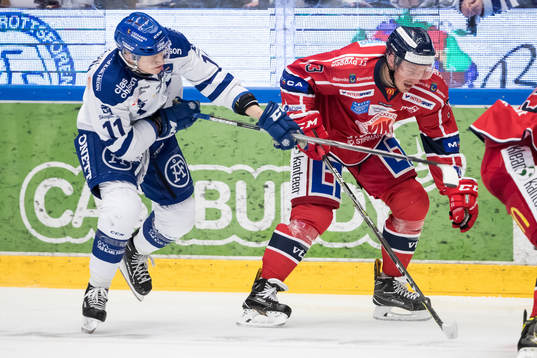 Leksands Martin Karlsson och Västerviks Andreas Frisk  i