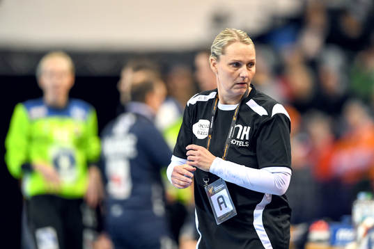 Nederländernas förbundskapten Helle Thomsen