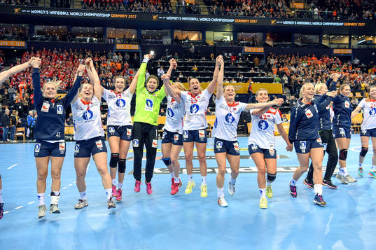 De norska spelarna jublar