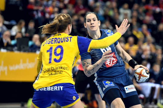 Sveriges Anna Lagerquist och Frankrikes Alexandra Lacrabere
