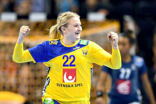 Sveriges Hanna Blomstrand jublar