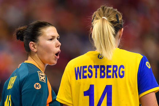 Sveriges målvakt Filippa Idéhn i semifinalen mellan
