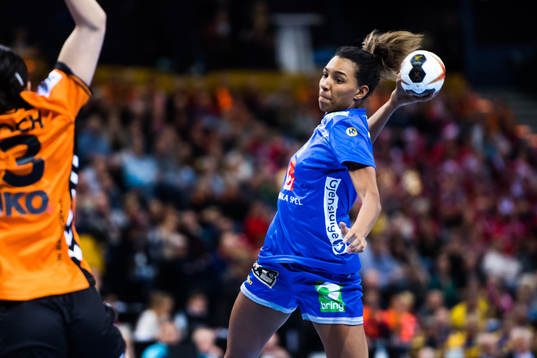 Sveriges Jamina Roberts i bronsmatchen mellan Sverige och