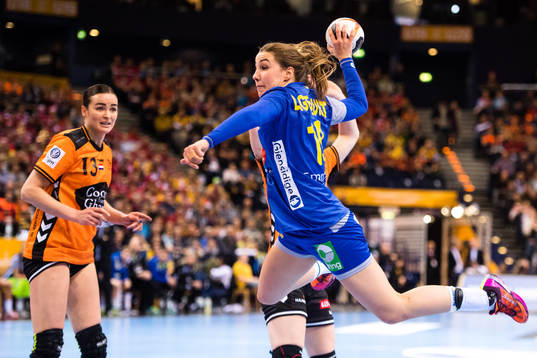 Sveriges Anna Lagerquist i bronsmatchen mellan Sverige och