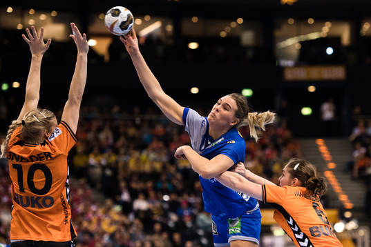 Sveriges Johanna Westberg  i bronsmatchen mellan Sverige