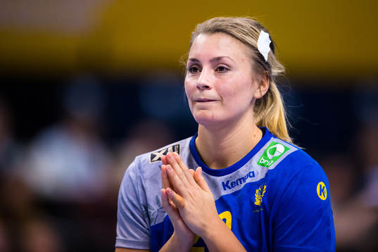 Sveriges Isabelle Gulldén i bronsmatchen mellan Sverige