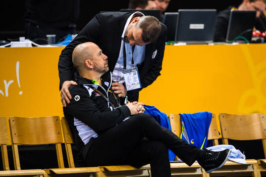 Sveriges assisterande förbundskapten Jan Ekman och Stefan