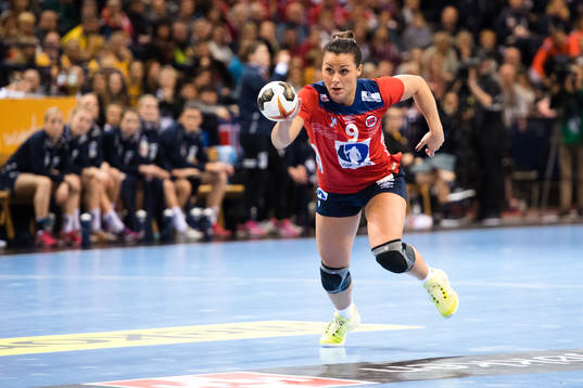Norges Nora Mørk i finalen mellan Frankrike och Norge