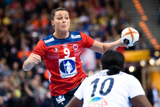 Norges Nora Mørk i finalen mellan Frankrike och Norge
