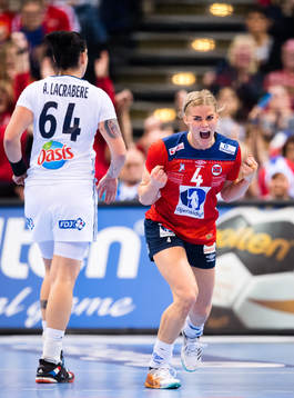 Norges Veronica Egebakken Kristiansen jublar i finalen