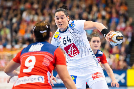 Frankrikes Alexandra Lacrabere  i finalen mellan Frankrike