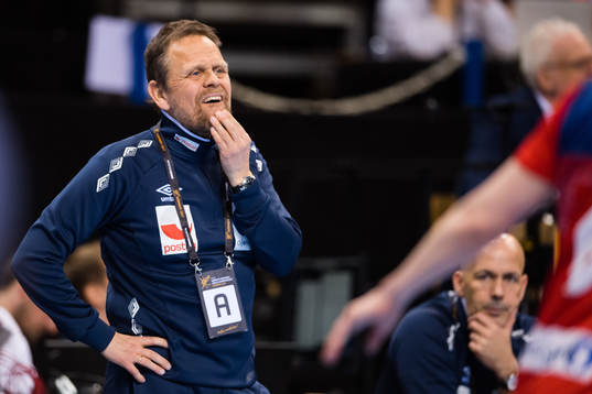 Norges förbundskapten Thorir Hergeirsson  i finalen mellan