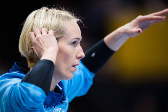 Norges målvakt Katrine Lunde i finalen mellan Frankrike