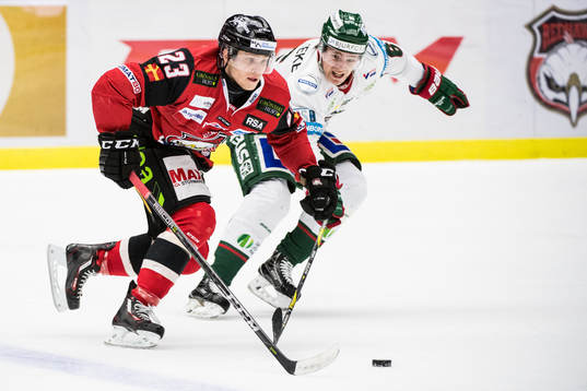 Malmö Redhawks Christoffer Forsberg och Frölundas