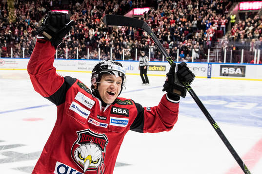Malmö Redhawks Tuukka Mäntylä jublar
