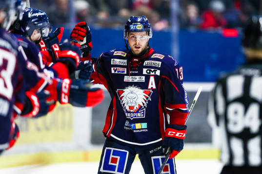 Linköpings Andrew Gordon jublar