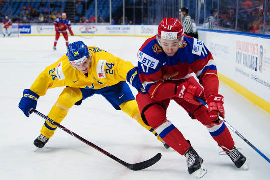 Sveriges Lias Andersson och Rysslands German Rubtsov