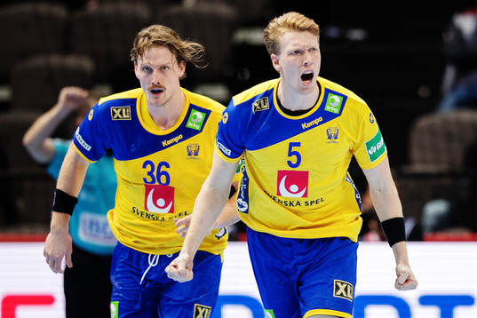 Sveriges Simon Jeppsson jublar