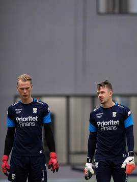 Målvakterna Pontus Dahlberg och Erik Dahlin