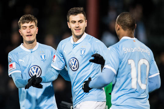 Malmö FFs Alexander Jeremejeff (m) jublar