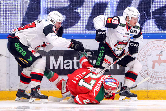Malmö Redhawks Anton Mylläri och Rhett Rakhshani och